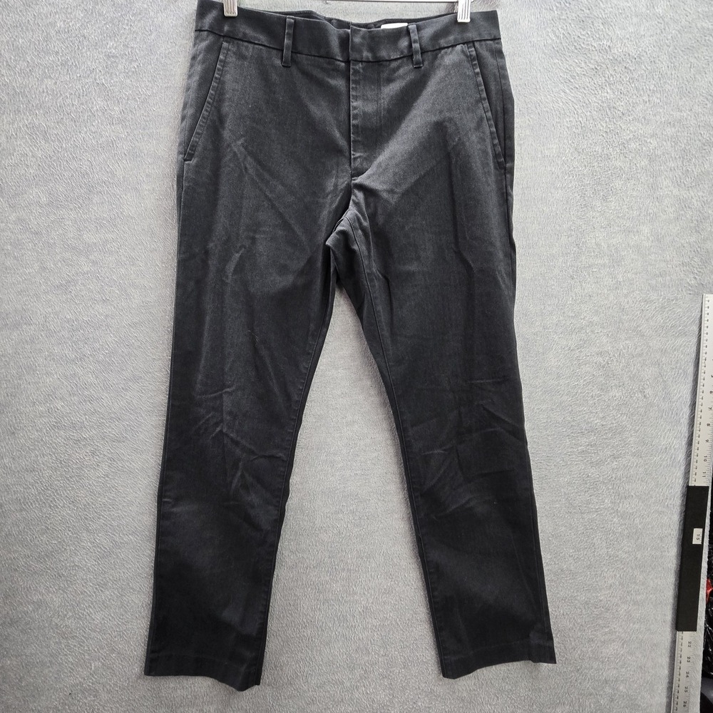 Bonobos Men Pants 31X30 Gray Embroidered Chino Twill Thursday 28" Inseam